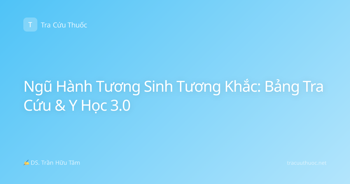 Ngũ Hành Tương Sinh Tương Khắc: Bảng Tra Cứu & Y Học 3.0